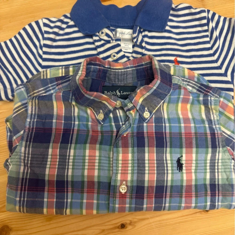 Baby boys 24 mos lot Ralph Lauren Polo shirt. SPRING! Flawed play condition - Picture 1 of 10